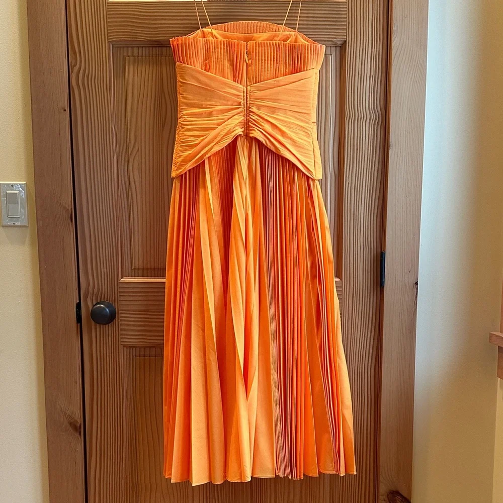 Acler Fairley Drop-Waist Pleated Midi Dress - Picture 8 of 10